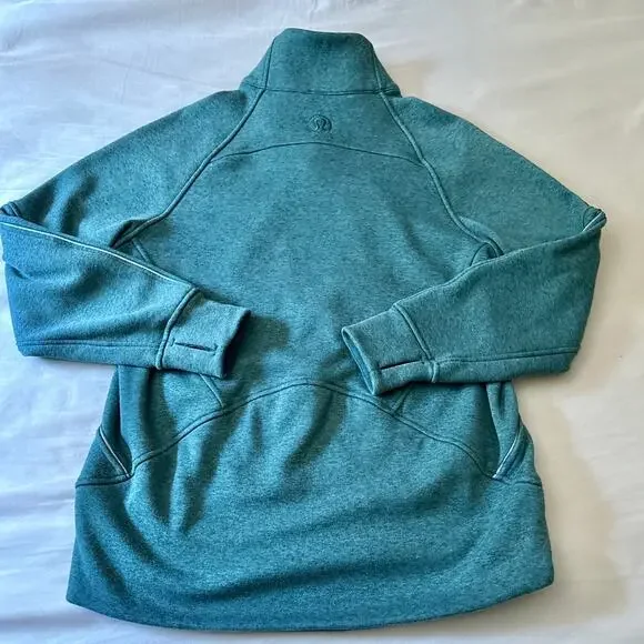 Lululemon Scuba Oversized Funnel Neck Zip Up Plush Green XS/S - Picture 8 of 9